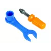 LEAN TOYS Tren desmontable con herramientas de trabajo y figuras