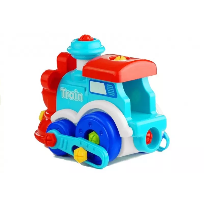 LEAN TOYS Tren desmontable con herramientas de trabajo y figuras