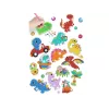 LEAN TOYS Set de pegatinas de bordado de diamantes Dinosaurios Mosaico