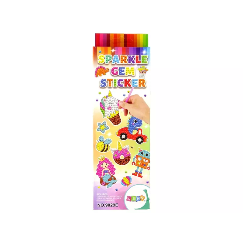 LEAN TOYS Set de pegatinas de bordado de diamantes Mundo marino Animales Mosaico