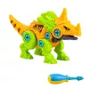 LEAN TOYS Bloques de construcción dinosaurio set de tornillos con destornillador 4 en 1