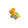 LEAN TOYS Dinosaurio sobre ruedas figura amarilla Triceratops