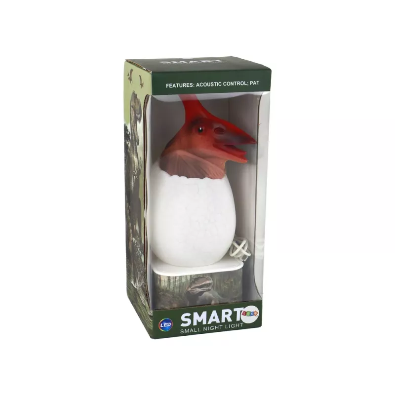 LEAN TOYS Huevo lámpara dinosaurio pterosaurio LED Micro USB - 16 colores RGB, táctil y mando a distancia, recargable