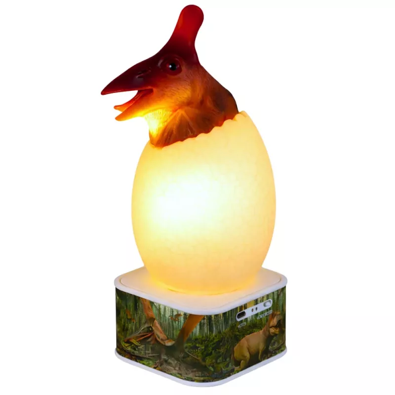 LEAN TOYS Huevo lámpara dinosaurio pterosaurio LED Micro USB - 16 colores RGB, táctil y mando a distancia, recargable