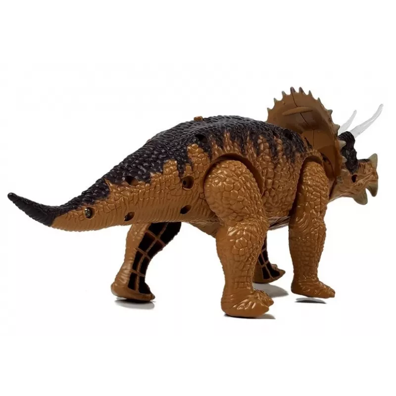 LEAN TOYS Dinosaurio Triceratops a pilas amarillo