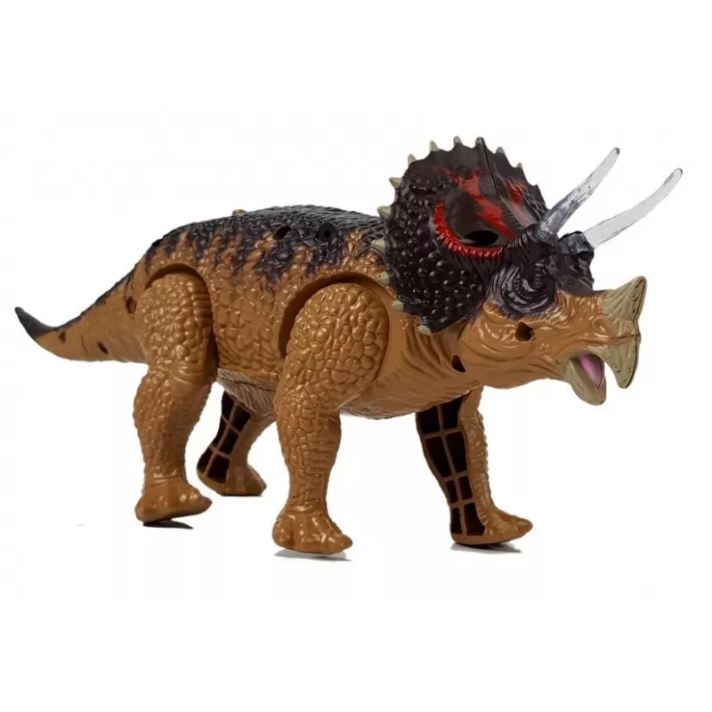 LEAN TOYS Dinosaurio Triceratops a pilas amarillo