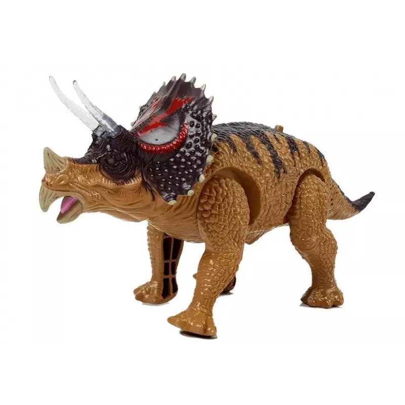 LEAN TOYS Dinosaurio Triceratops a pilas amarillo
