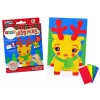 LEAN TOYS Set DIY mosaico de colores reno de Navidad para pegar