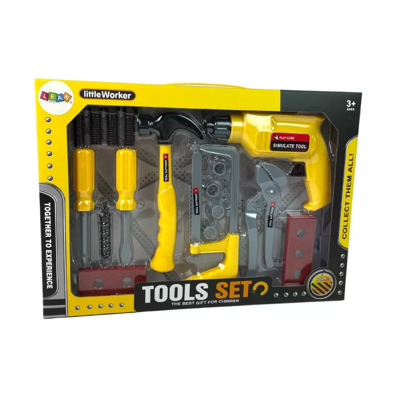 LEAN TOYS Set DIY Taladro Martillo Destornillador