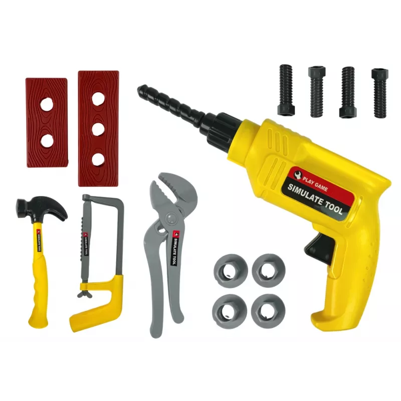 LEAN TOYS Set DIY Taladro Martillo Destornillador