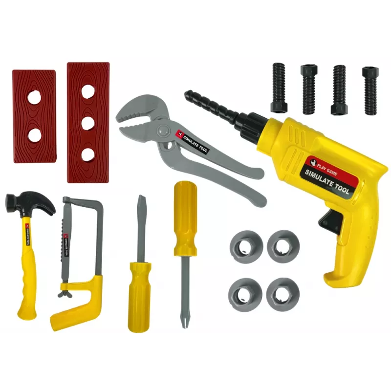 LEAN TOYS Set DIY Taladro Martillo Destornillador