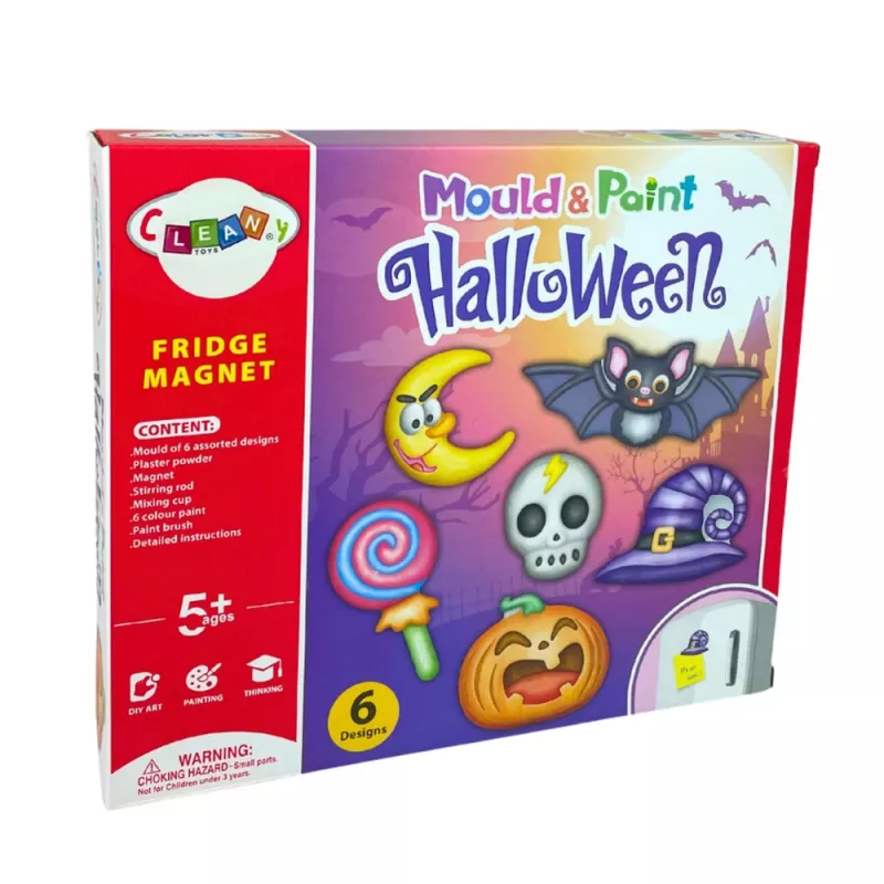 LEAN TOYS Kit DIY Halloween imanes moldes de yeso calabaza