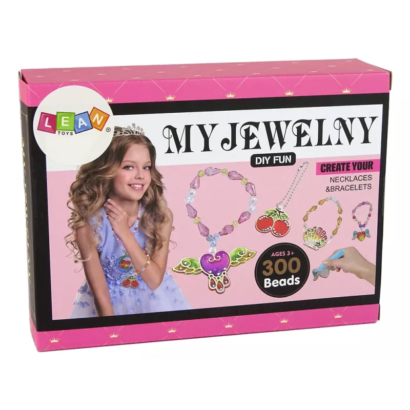 LEAN TOYS Set DIY Creación de Joyas Abalorios Rotuladores