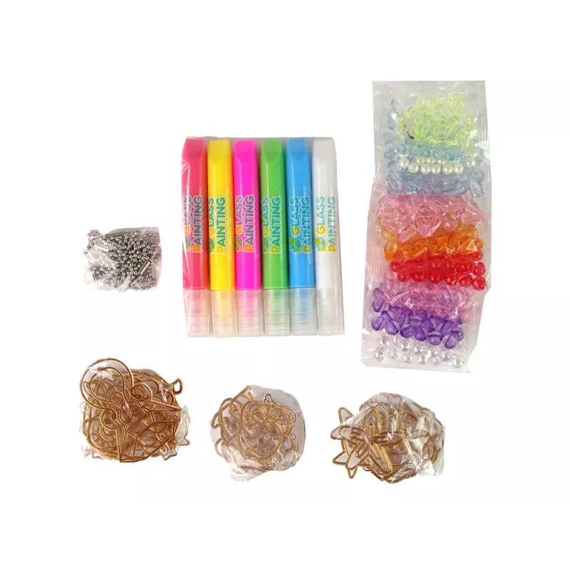 LEAN TOYS Set DIY Creación de Joyas Abalorios Rotuladores
