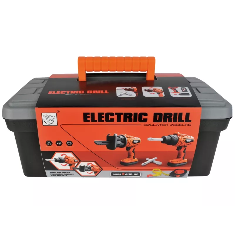 LEAN TOYS Kit DIY caja de herramientas taladro con batería