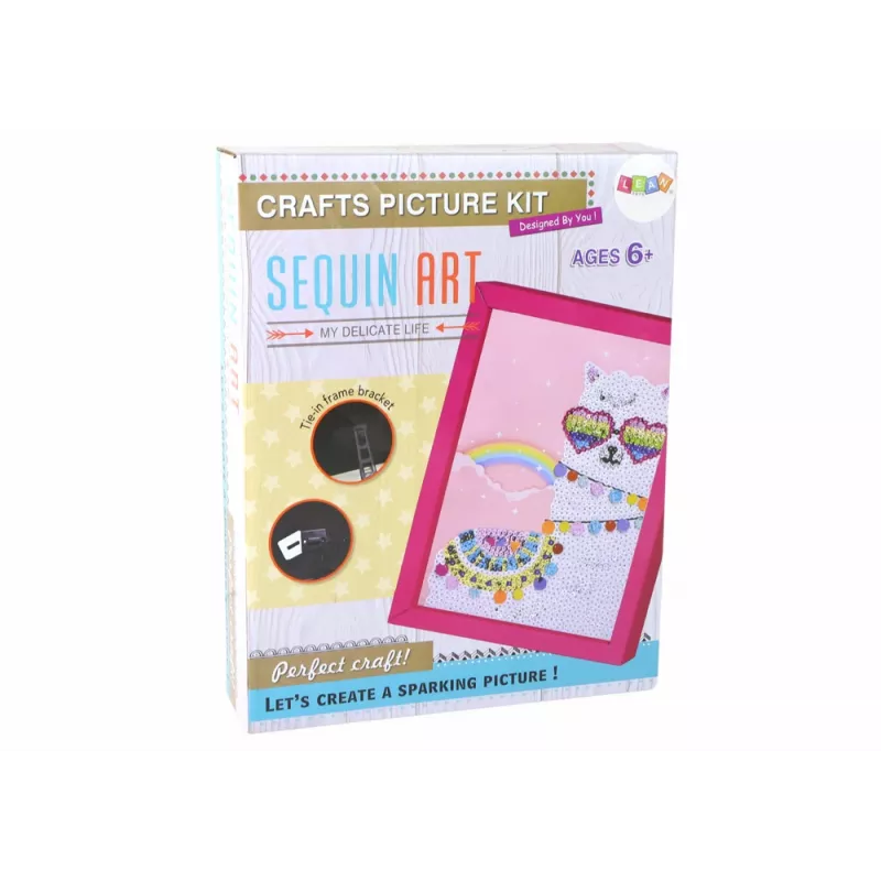 LEAN TOYS Set DIY Lentejuelas Tacones Altos Marco Búhos Multicolor