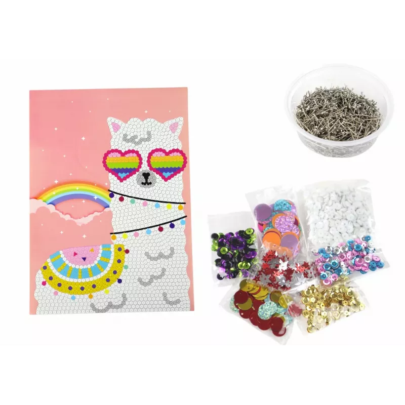 LEAN TOYS Set DIY Lentejuelas Tacones Altos Marco Búhos Multicolor