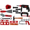 LEAN TOYS Maletín de herramientas DIY en maletín negro – Set de herramientas de acero cromo-vanadio de 187 piezas con maletín con ruedas