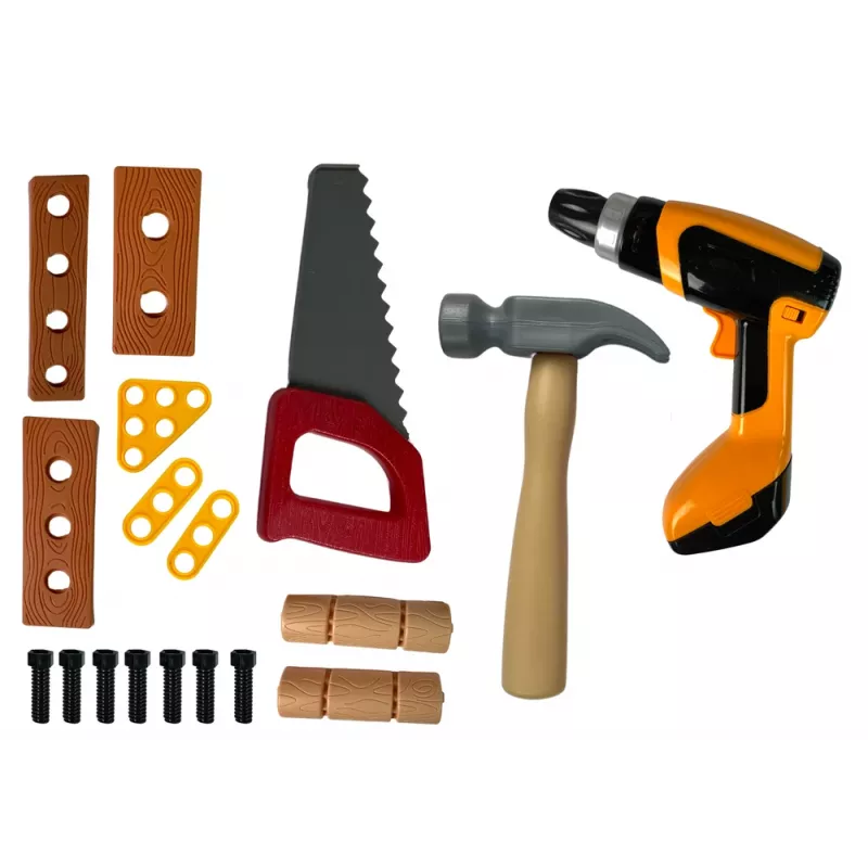 LEAN TOYS Set de taller DIY Taladro de juguete
