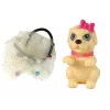 LEAN TOYS Muñeca para niños Emily con perro de pelo largo