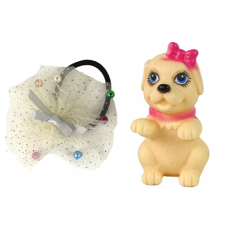 LEAN TOYS Muñeca para niños Emily con perro de pelo largo