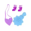 LEAN TOYS Muñeca con pelo largo y vestido de pintar