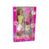 LEAN TOYS Muñeca con pelo largo y vestido de pintar