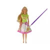 LEAN TOYS Muñeca con pelo largo y vestido de pintar