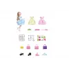 LEAN TOYS Set de muñeca modelo con ropa, prendas y bisutería en maleta