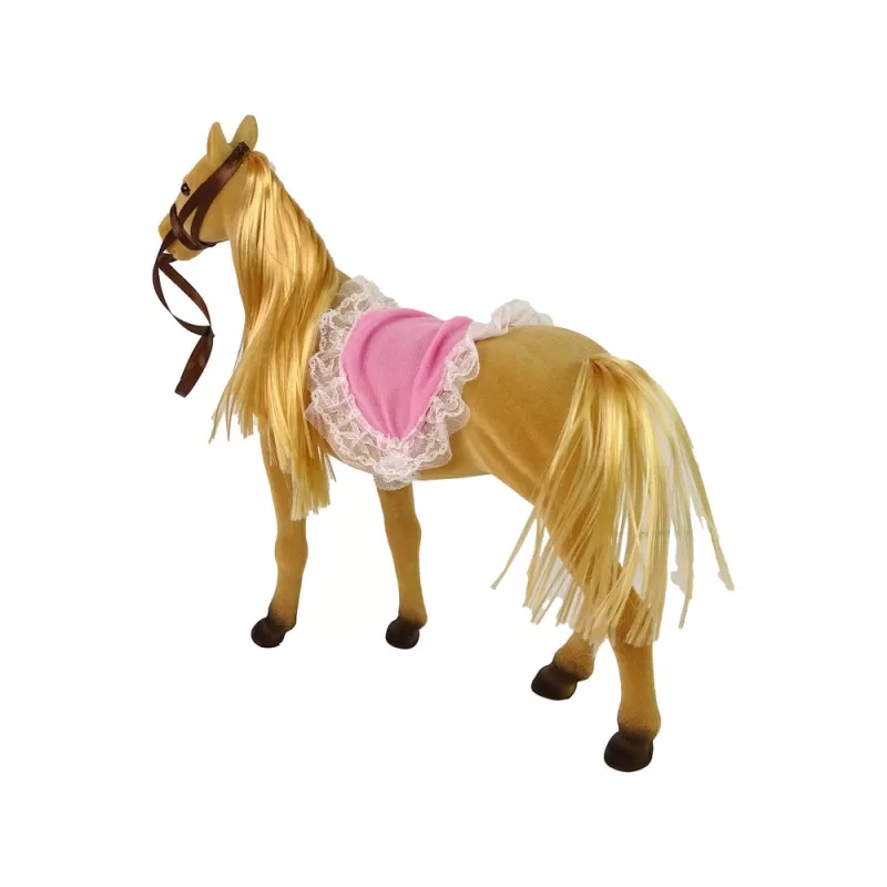LEAN TOYS Muñeca jinete con pony marrón