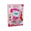 LEAN TOYS Pizarra de doble cara tizas soporte proyector de imágenes rosa