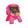 LEAN TOYS Pizarra de doble cara tizas soporte proyector de imágenes rosa