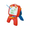LEAN TOYS Pizarra de doble cara con tizas, soporte y proyector de imágenes, rojo