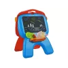 LEAN TOYS Pizarra de doble cara con tizas, soporte y proyector de imágenes, rojo