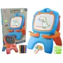LEAN TOYS Pizarra magnética de tiza de doble cara con plantillas azules y rojas