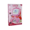 LEAN TOYS Pizarra magnética de tiza de doble cara rosa con plantillas