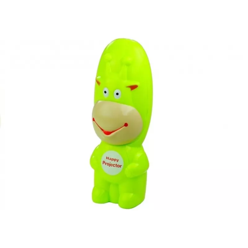 LEAN TOYS Proyector de dibujo vaca 3 discos rotulador verde 3en1