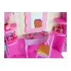 LEAN TOYS Vestidor con luz y espejo para muñecas de 26 cm - set de ropa y accesorios