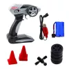 LEAN TOYS Coche de drift racing RC Rojo Negro 30km/h 1:16