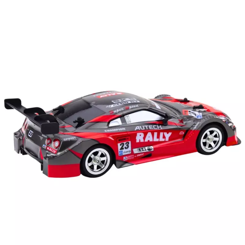 LEAN TOYS Coche de drift racing RC Rojo Negro 30km/h 1:16