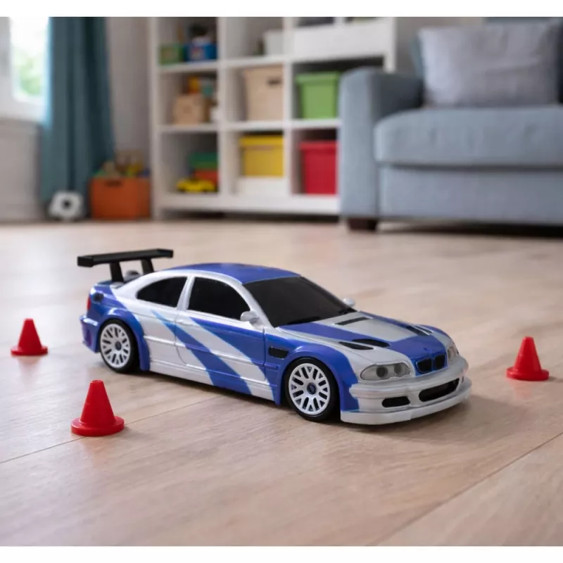 LEAN TOYS E46 Coche deportivo de drift teledirigido RC conos 15 km/h 1:43
