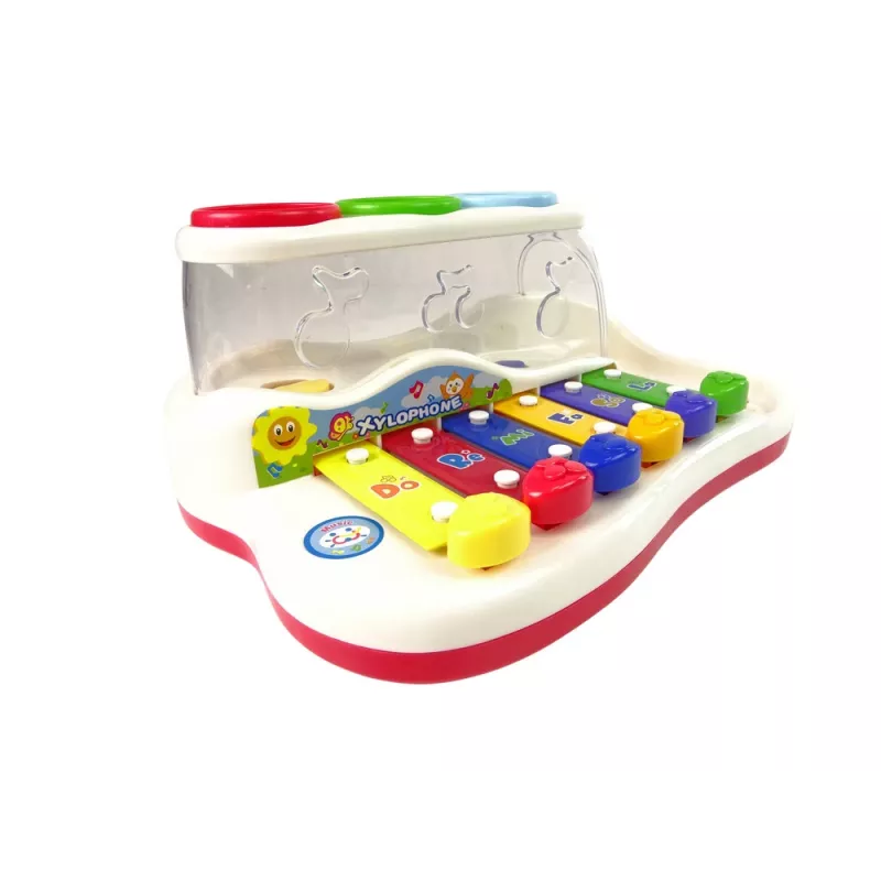 LEAN TOYS Dulcémele didáctico para niños pequeños con martillo y bolas de colores