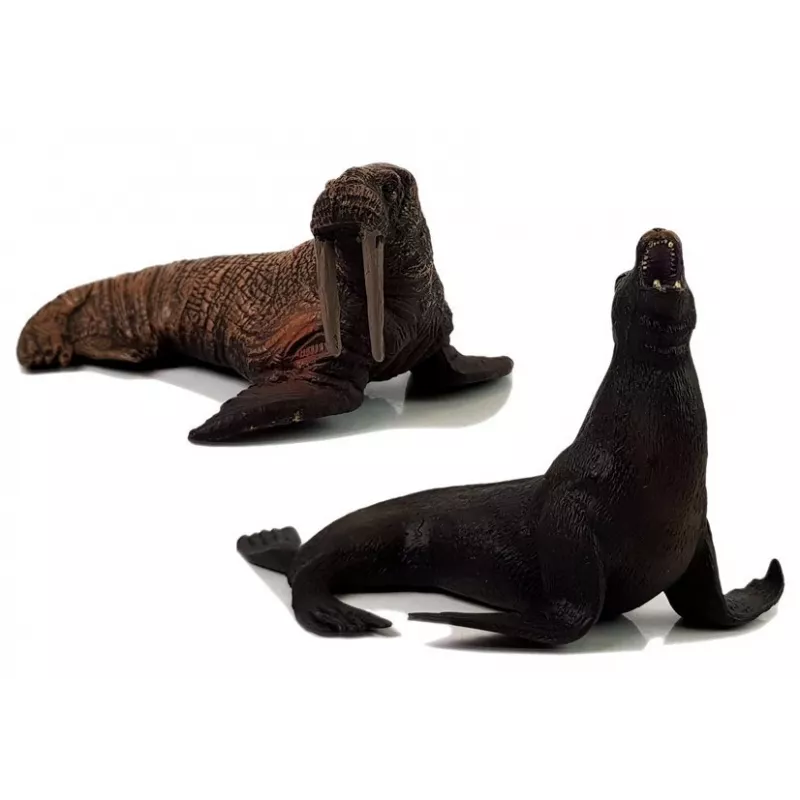 LEAN TOYS Figuras didácticas animales marinos 8 piezas tiburones foca delfín morsa tortuga