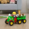 LEAN TOYS Tractor interactivo educativo para niños pequeños con animales, luces y sonidos