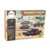 LEAN TOYS Set de puzzle magnético educativo - Temática de guerra terrestre