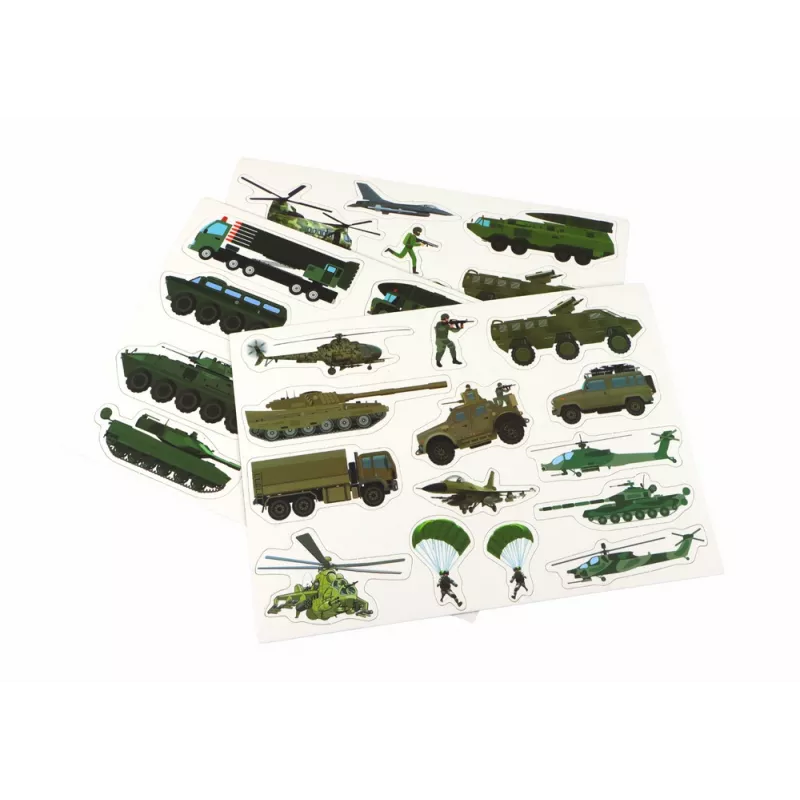 LEAN TOYS Set de puzzle magnético educativo - Temática de guerra terrestre