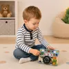 LEAN TOYS Tablero de manipulación educativo simulador volante luces sonidos