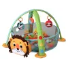 LEAN TOYS Manta de aprendizaje parque de juegos león con bolas para bebés