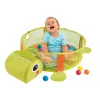 LEAN TOYS Manta de aprendizaje con parque de juegos tortuga y bolas para bebés