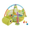 LEAN TOYS Manta de aprendizaje con parque de juegos tortuga y bolas para bebés